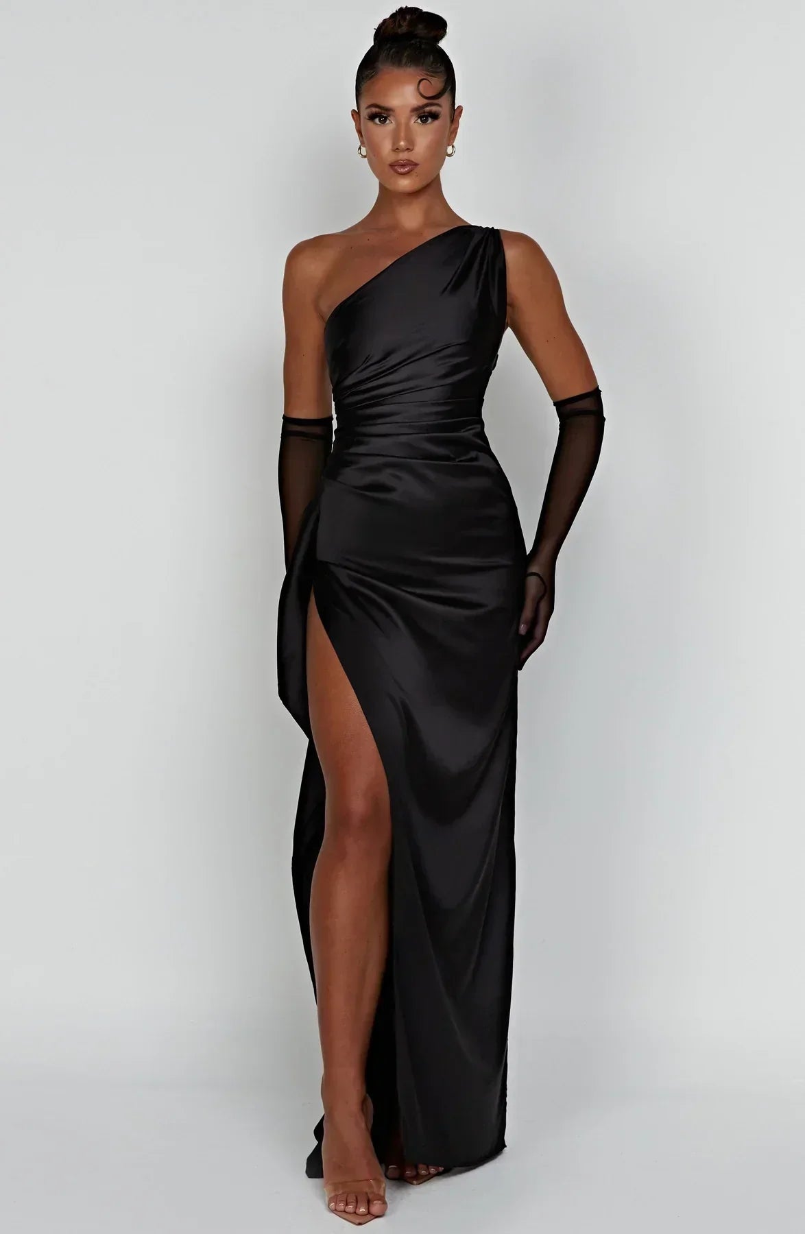 Seren Women’s Cocktail Dress with Pleated Design and One-Shoulder Neckline 12