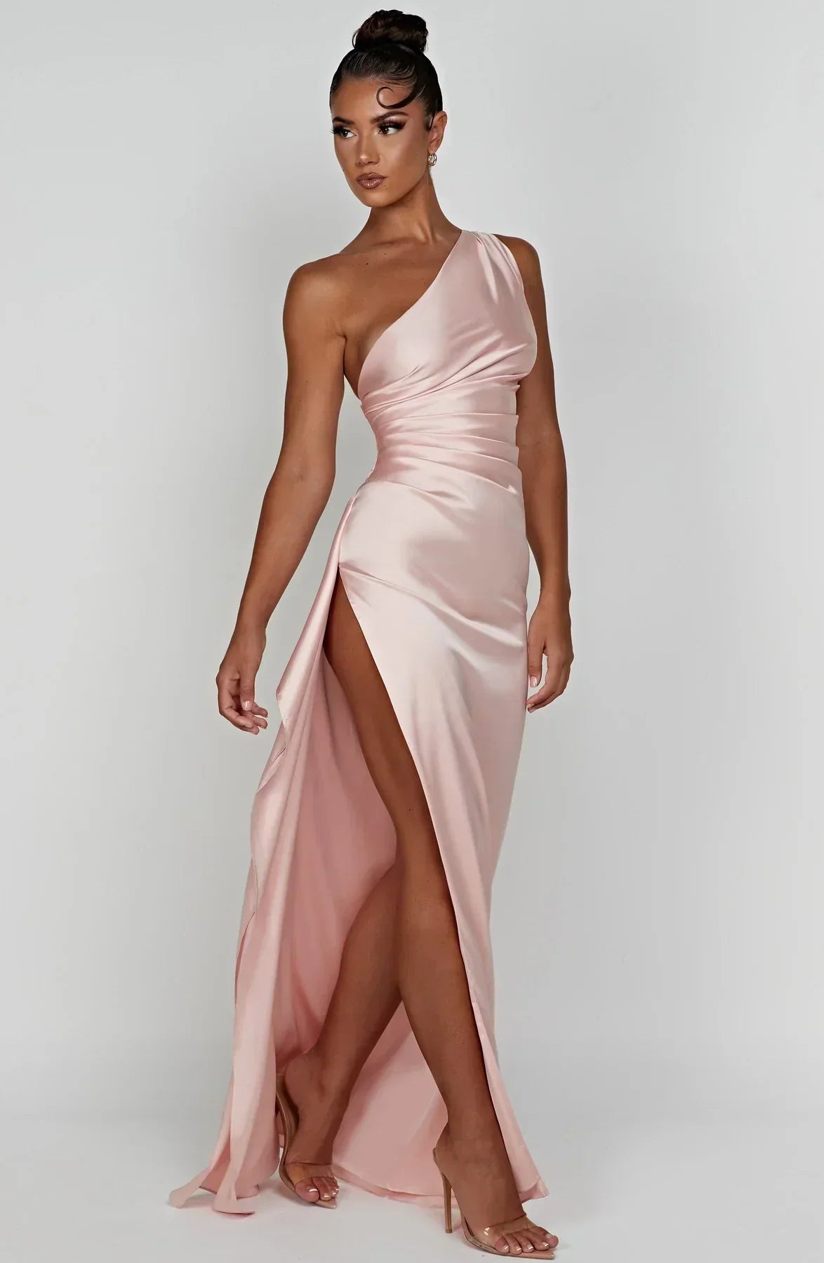 Seren Women’s Cocktail Dress with Pleated Design and One-Shoulder Neckline 7