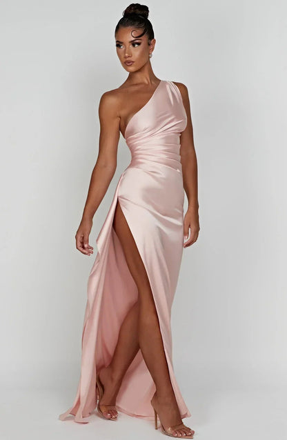 Seren Women’s Cocktail Dress with Pleated Design and One-Shoulder Neckline 7