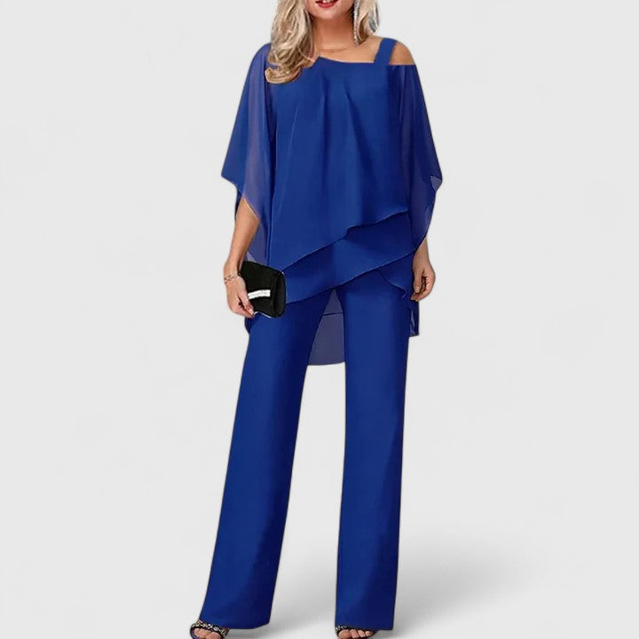 Serene Women’s Pants and Top Set featuring a tailored fit, ideal for versatile styling and comfortable wear, perfect for casual or professional occasions. 2