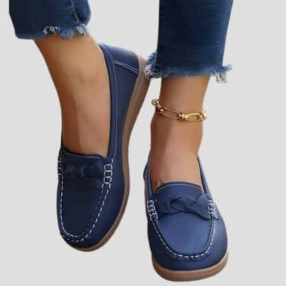 Soleil Women’s Loafers featuring a soft faux leather design, perfect for stylish comfort and everyday wear. 0