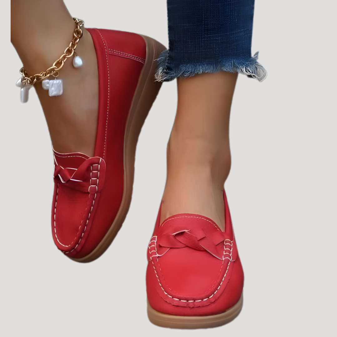 Soleil Women’s Loafers featuring a soft faux leather design, perfect for stylish comfort and everyday wear. 2