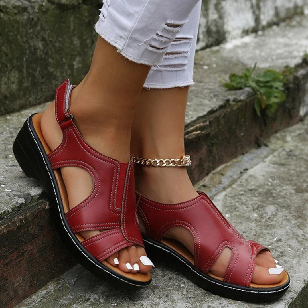 Stella Women's Orthopedic Sandals featuring a shock-absorbing sole and built-in arch support for ultimate comfort and stability. 4
