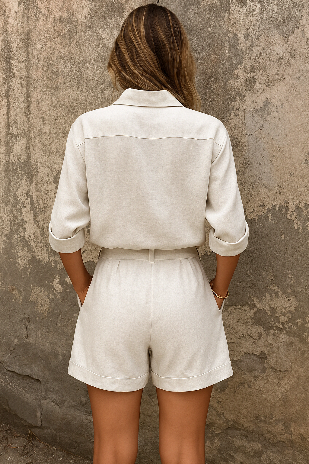 Sunny shorts set for women featuring a relaxed blouse and flattering fit, perfect for warm weather and casual outings. 1