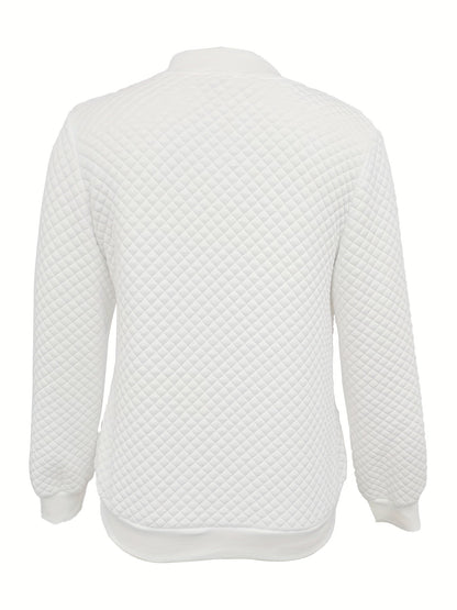 Susannah Women's Quilted Jacket featuring a textured diamond pattern and a relaxed fit, perfect for stylish warmth and comfort. 1