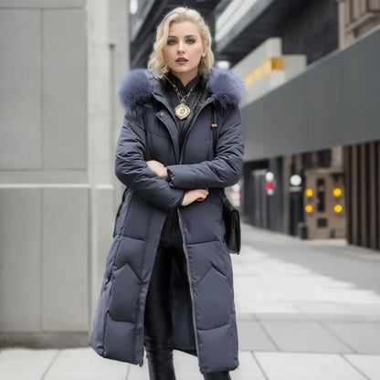 Tahlia Women’s Winter Coat featuring an adjustable hood and deep pockets, designed for ultimate warmth and comfort during cold weather. 3
