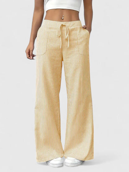 Talia Women’s Trousers featuring an adjustable waist and stylish wide-leg design for comfort and versatility. 6