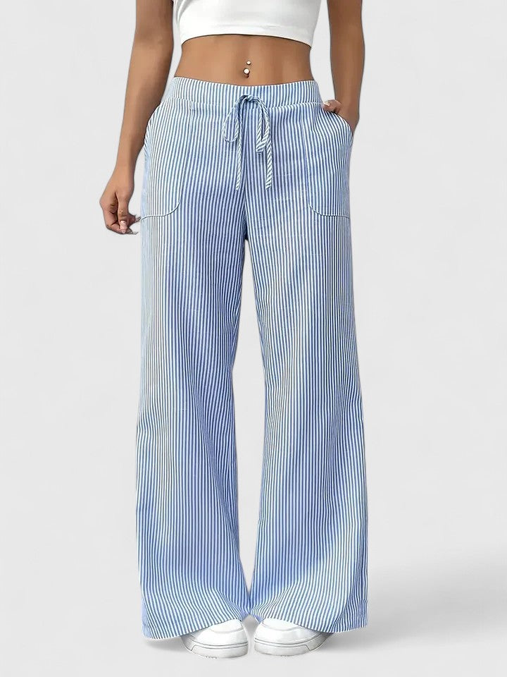 Talia Women’s Trousers featuring an adjustable waist and stylish wide-leg design for comfort and versatility. 9