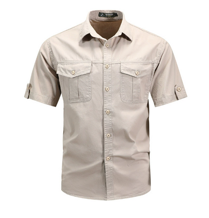 Trek Men's Shirt featuring functional pockets and a durable design, perfect for outdoor adventures and everyday wear. 1
