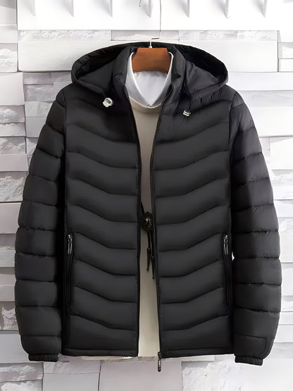 Vance Men's Hooded Padded Jacket featuring a lightweight design, removable hood, and stylish warmth for outdoor activities. 3