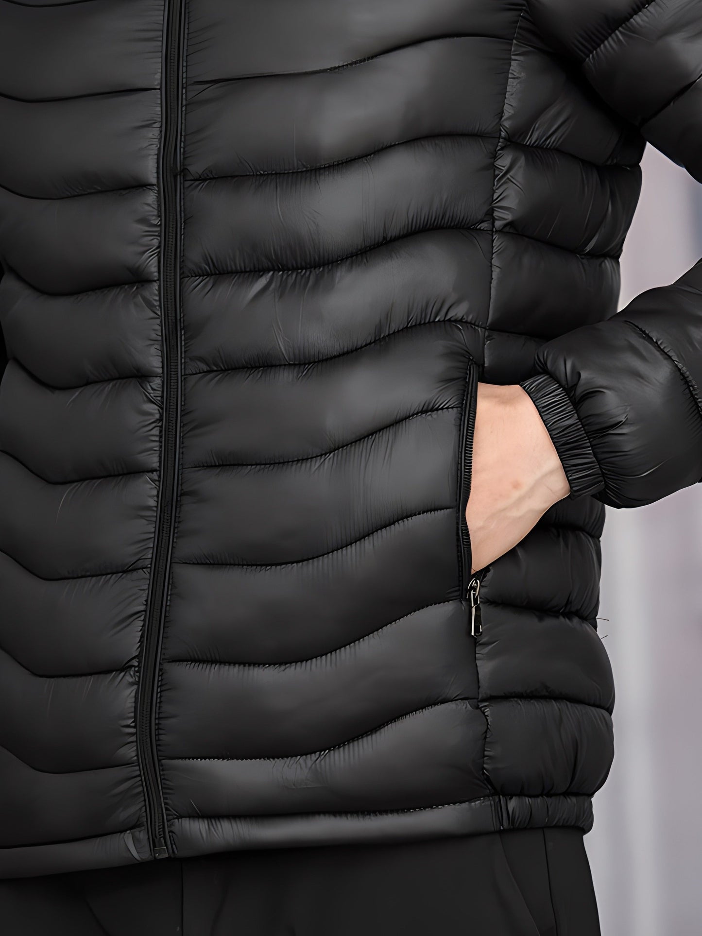 Vance Men's Hooded Padded Jacket featuring a lightweight design, removable hood, and stylish warmth for outdoor activities. 4