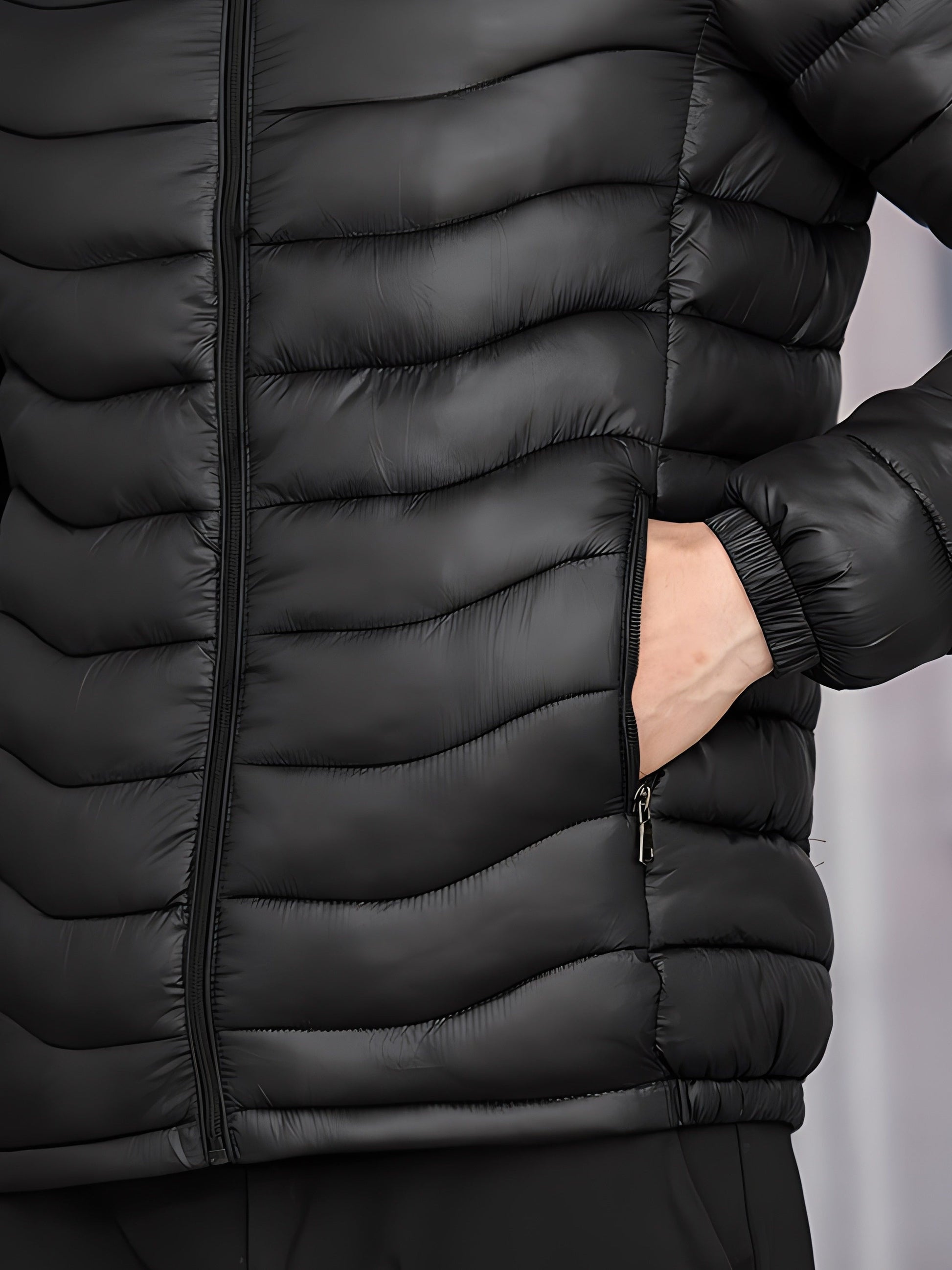 Vance Men's Hooded Padded Jacket featuring a lightweight design, removable hood, and stylish warmth for outdoor activities. 4
