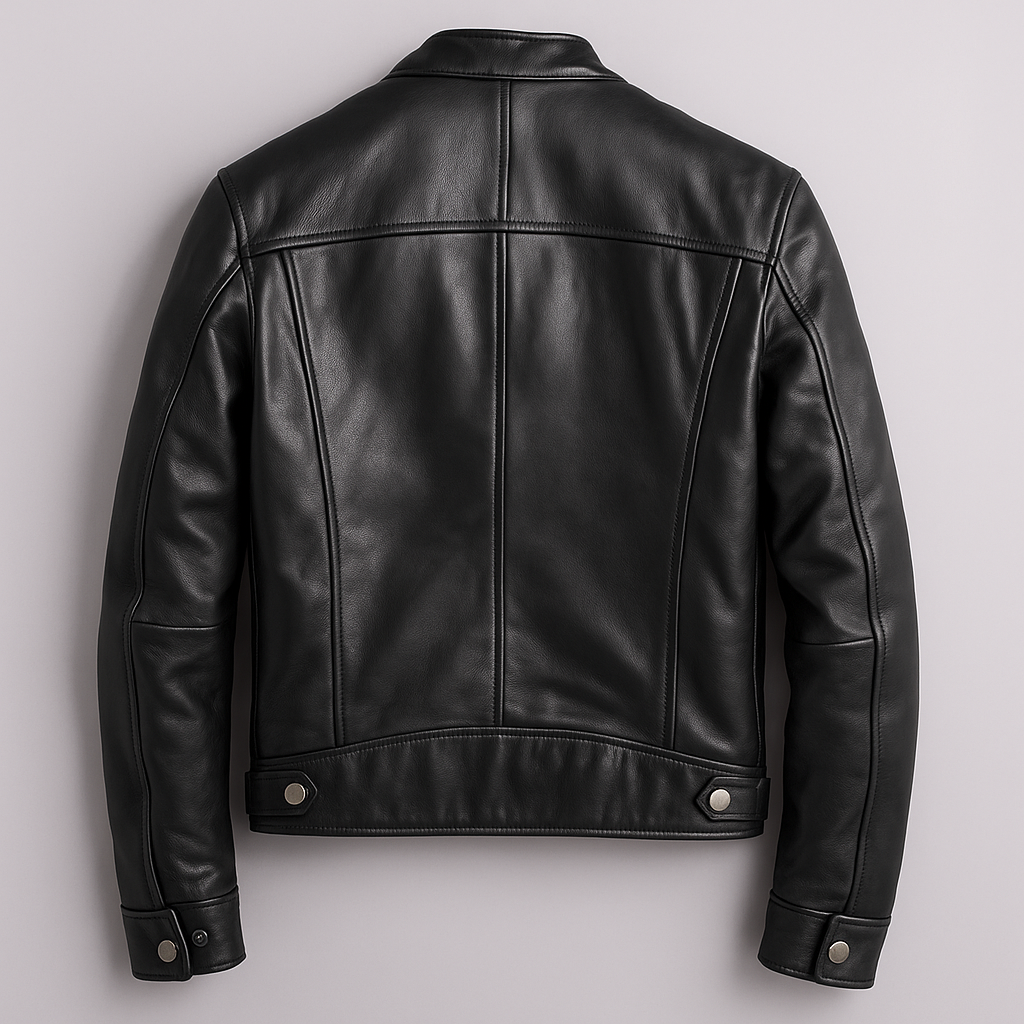 Vero Men’s Leather Jacket featuring a vintage patina finish and a stylish four-pocket design, perfect for both casual and formal wear. 6