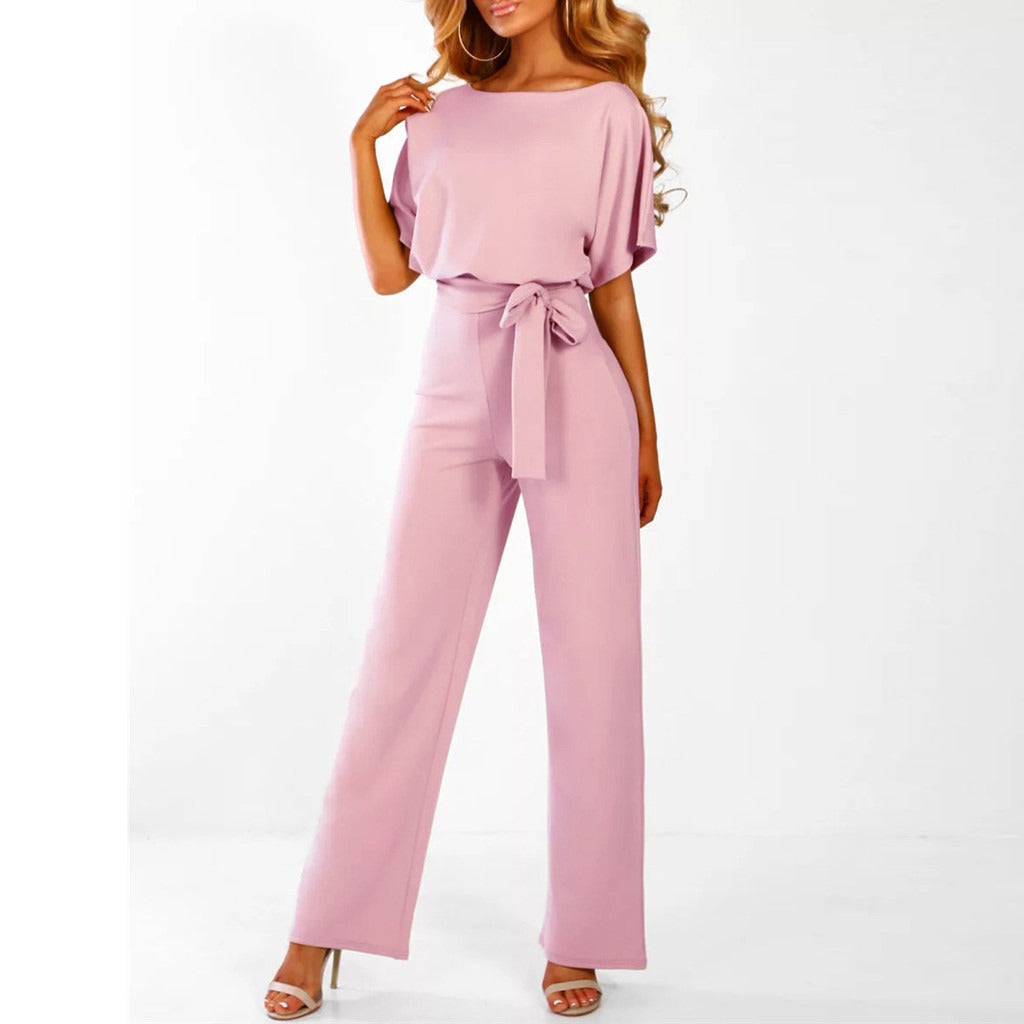 Wanda Women's Jumpsuit featuring a stylish wide leg design and a belted waist, perfect for casual outings or special occasions. 6