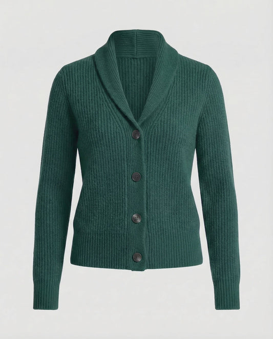 Willa Women’s Cardigan featuring a stylish lapel collar and a classic button front design, perfect for layering in any season. 0