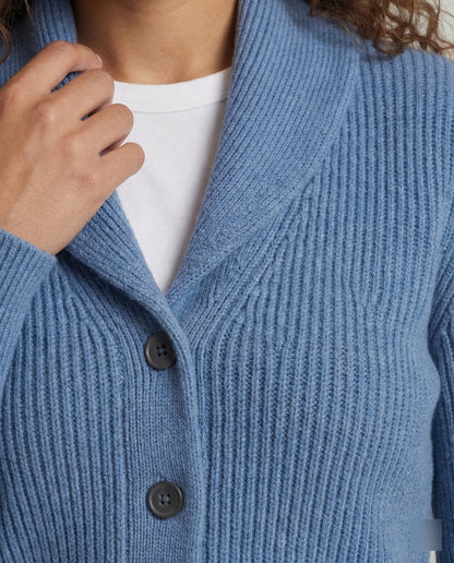 Willa Women’s Cardigan featuring a stylish lapel collar and a classic button front design, perfect for layering in any season. 3