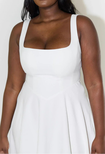 Women’s Maxi Dress Sleeveless Square Neck with Flared Skirt