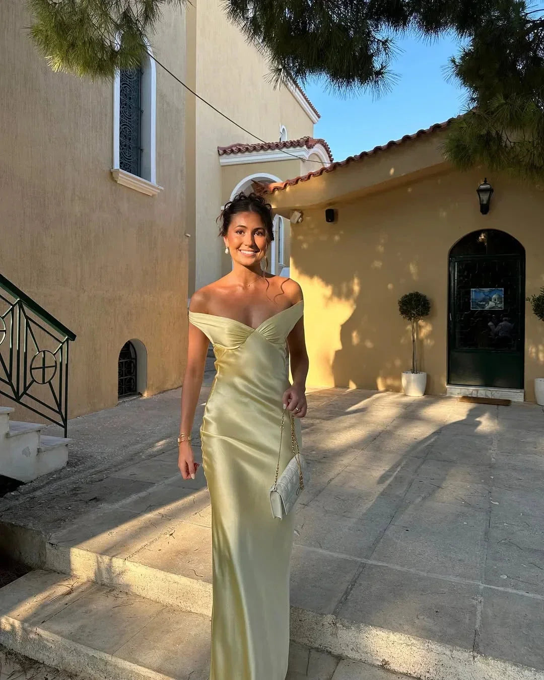 Yara Women’s Maxi Dress featuring an elegant off-the-shoulder design and a flowing silhouette, perfect for summer occasions and special events. 3