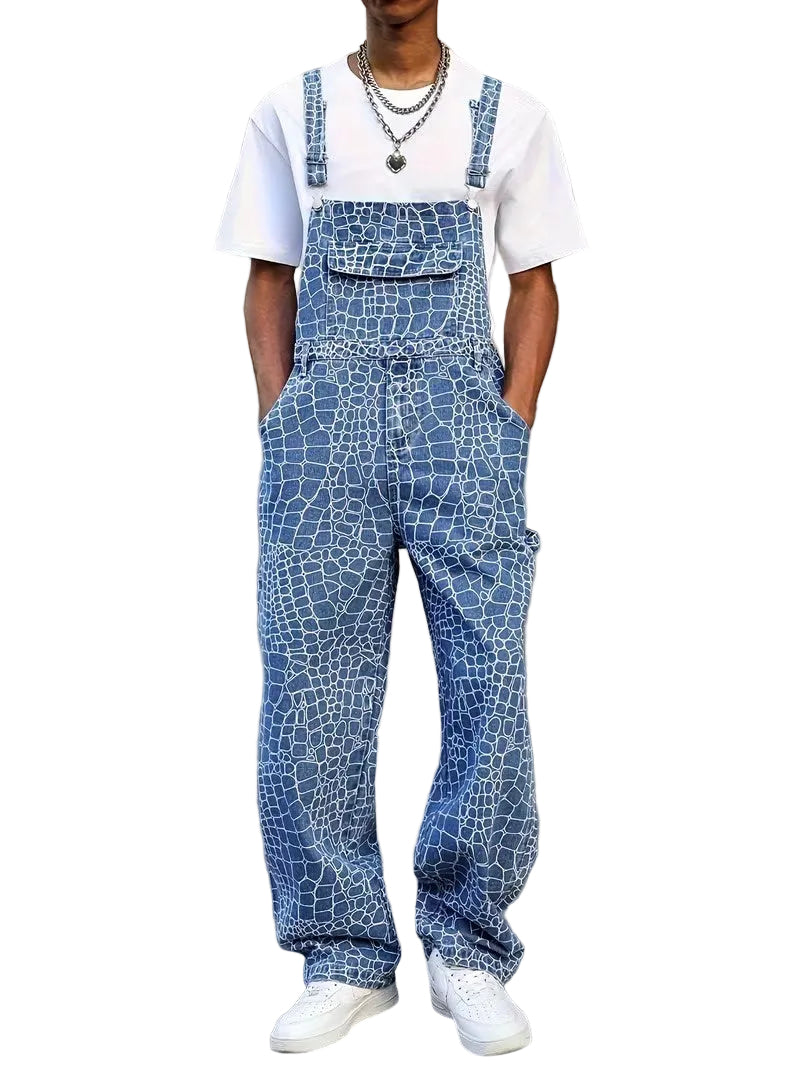 Men's Full-Length Overalls with Pockets