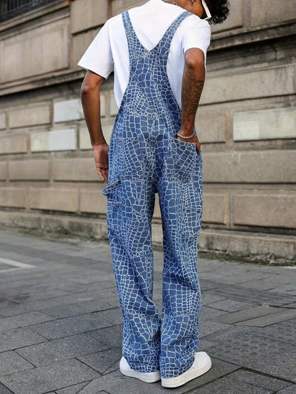 Men's Full-Length Overalls with Pockets