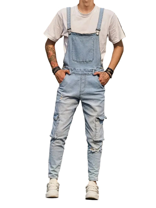 Men's Overalls with Multiple Pockets