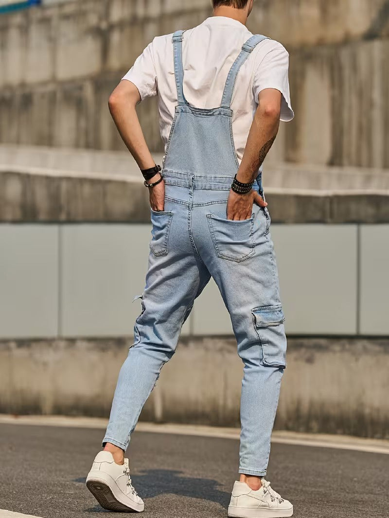 Men's Overalls with Multiple Pockets