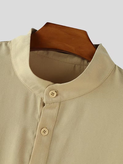 Men's Short-Sleeved Shirt with Stripes