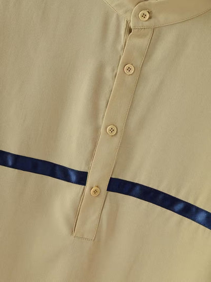 Men's Short-Sleeved Shirt with Stripes