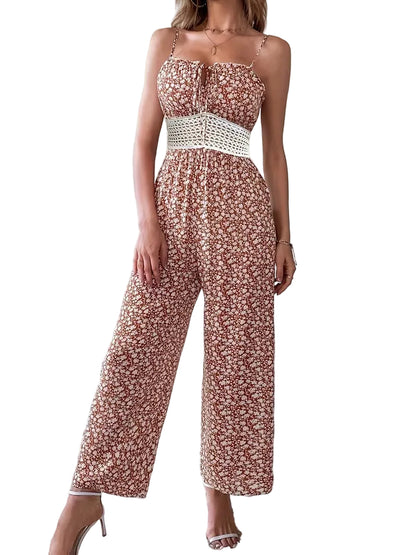 Women's Floral Sleeveless Jumpsuit